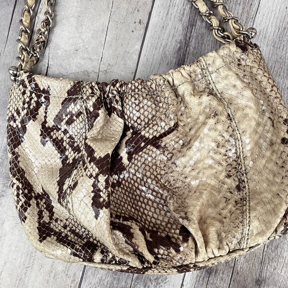 Forth & Towne Purse Shoulder Bag  Leather Reptile Animal Snake Y2K Glam Embossed - Picture 2 of 14